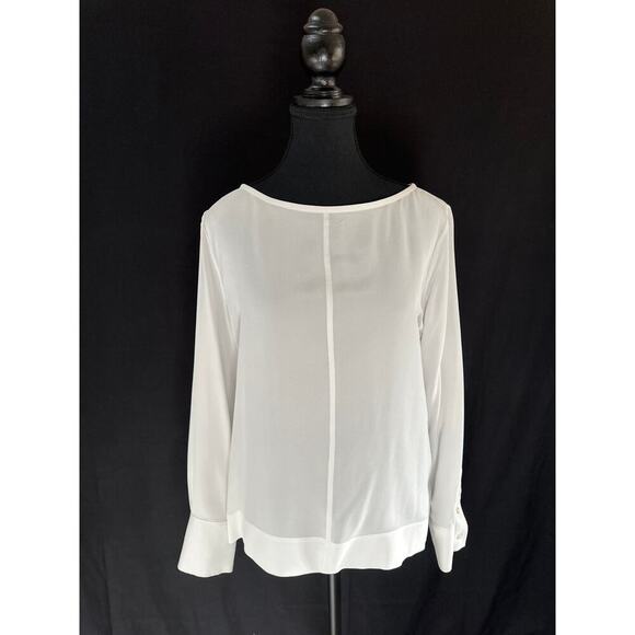 Everlane Tops - Women’s Everalane Elegent Silk Cream Blouse SZ 6